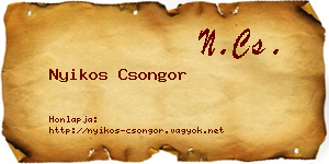 Nyikos Csongor névjegykártya