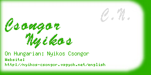 csongor nyikos business card